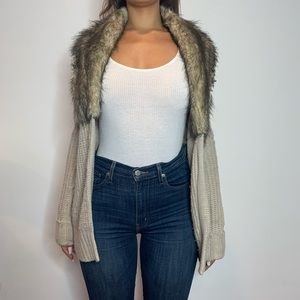 Faux fur sweater